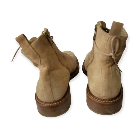 Vince Cabria Suede Lace-Up/Zip Ankle Women Boot Size 8.5 M Made in Italy - Picture 4 of 8